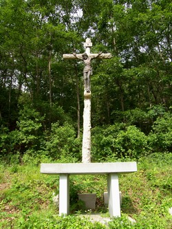 경상도 지방의 첫 신자 가정인 서광수의 4남인 서유도의 묘소 아래에는 대형 십자가와 야외제대가 준비되어 있다.